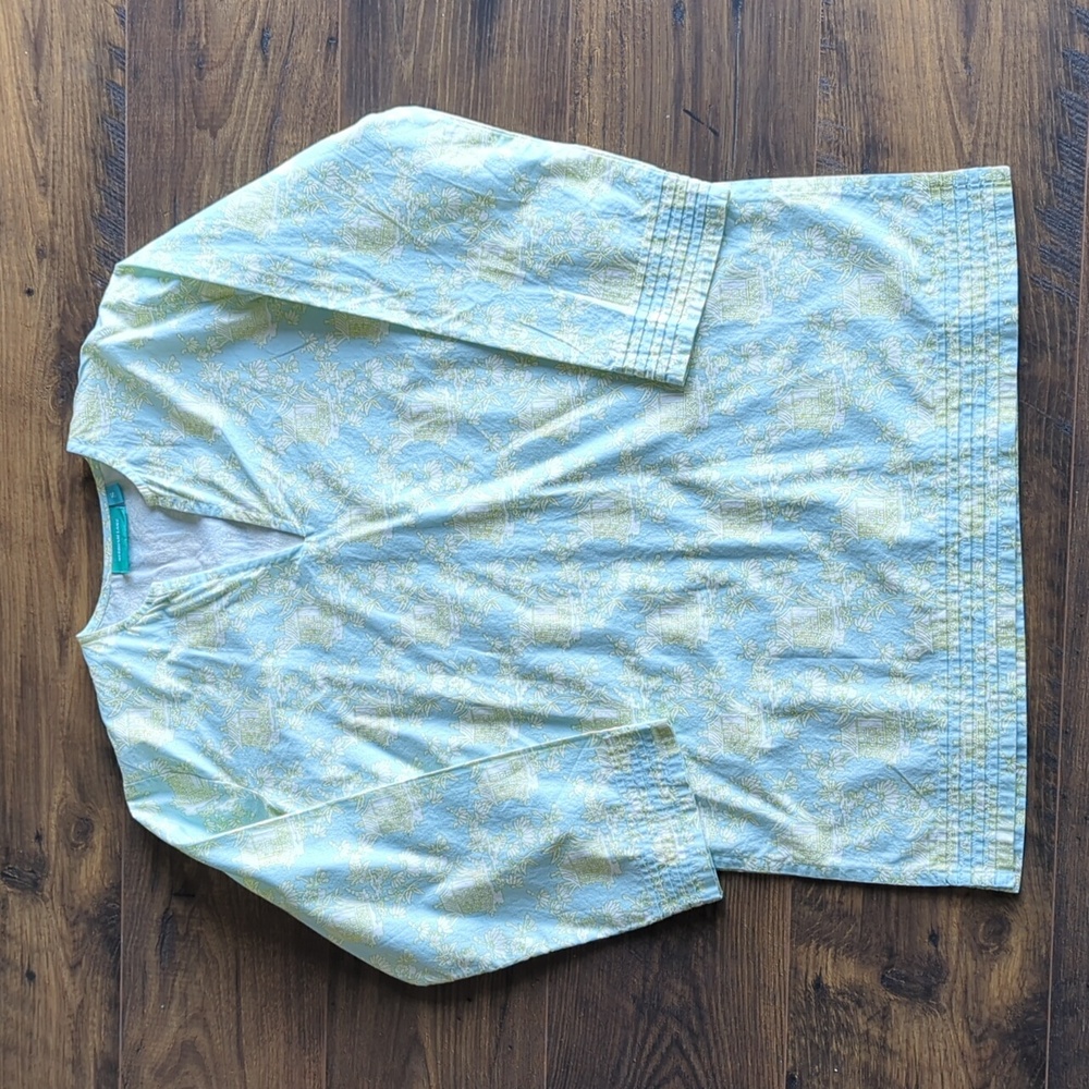 Needham Lane Sydney Cotton Poplin V-neck Tunic - Picture 17 of 17